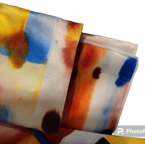 NWT Barry Wang 3pcs Tie set, 100 % silk necktie,cufflinks ,pocket square - Picture 16 of 16